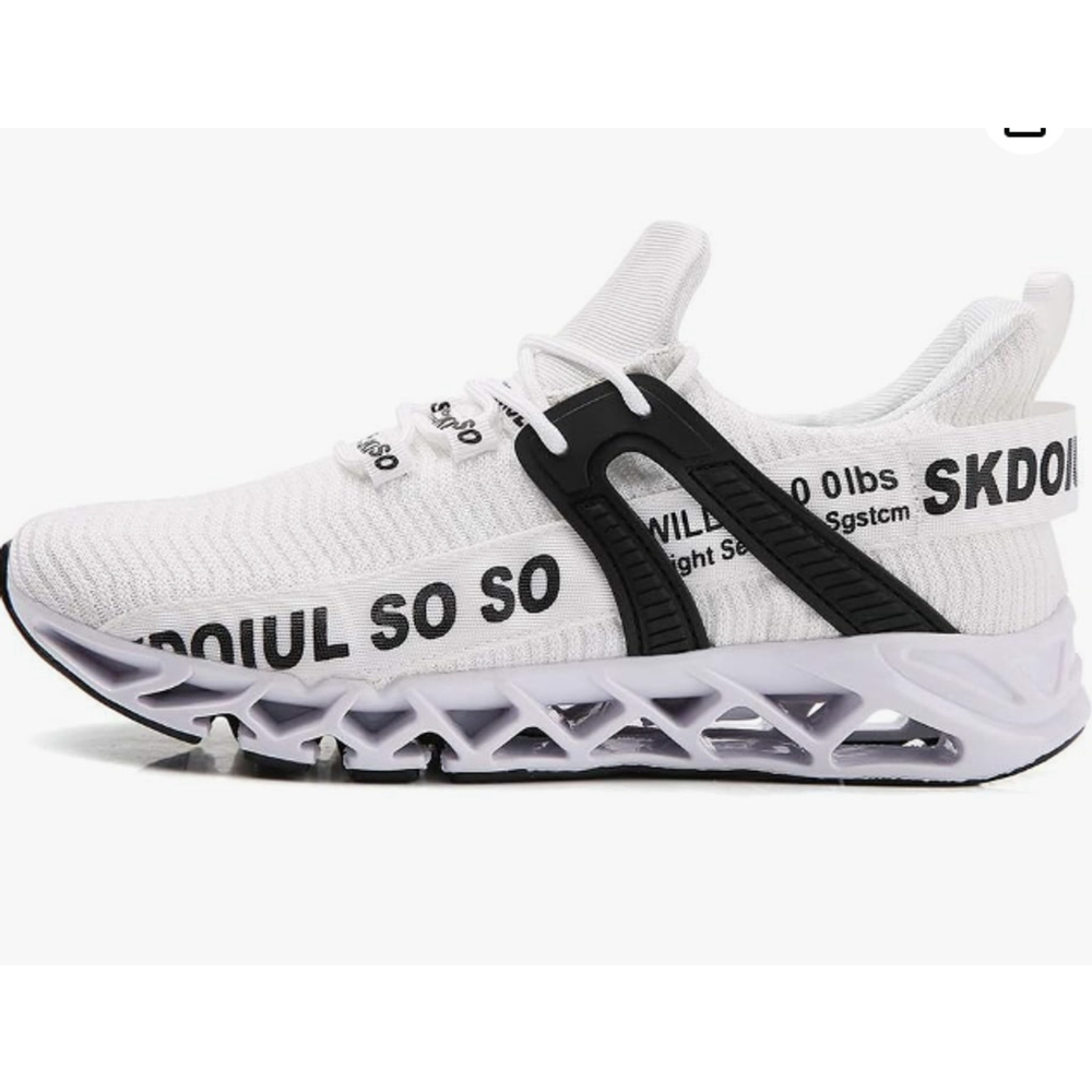 Just So So Women's White Black Fashion Gym Sneaker Shoes Sz 38 US 7.5/8